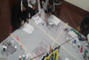 Niños Candelarios Dibujando