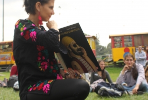 María del Sol Peralta durante la inauguración PPP Parque de los Novios