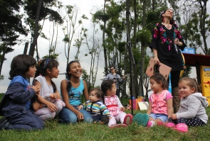 María del Sol Peralta durante la inauguración PPP Parque de los Novios