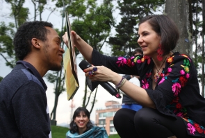 María del Sol Peralta durante la inauguración PPP Parque de los Novios