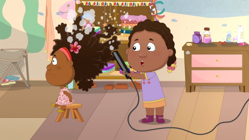 Dos niñas afrodescendientes