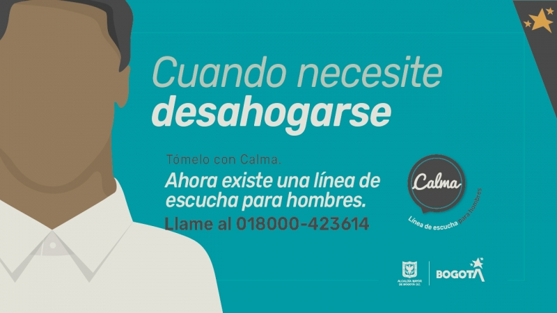 Cuando necesite desahogarse tómelo con calma. Ahora existe una línea de escucha para hombres. Llame al 018000423614