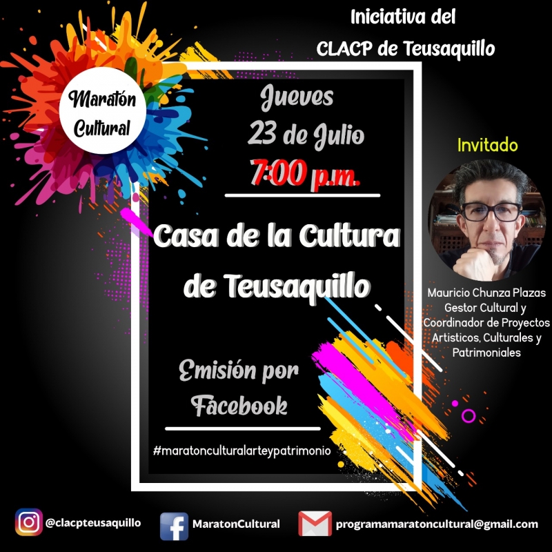 Invitación PROGRAMA #Maratoncultural EMISIÓN DEL 23 DE JULIO