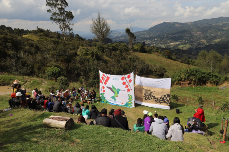 Clausura Escuela La Maraña en Bioparque Casa Colibrí, Verjón de Teusacá Día de la Lucha Campesina