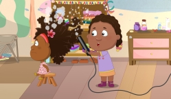 Dos niñas afrodescendientes